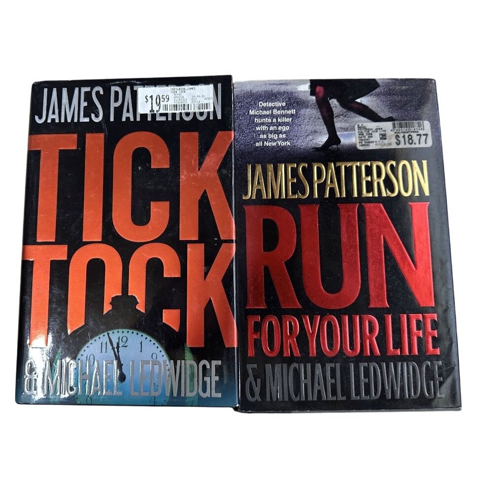 Vintage Hardback Books 2 Books Tick Tock & Run For Your Life